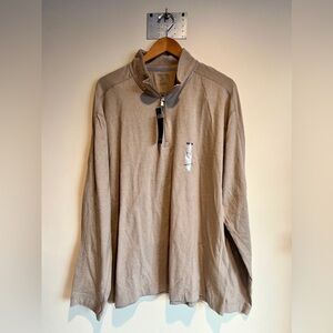 VAN HEUSEN Mens Regular Fit Long Sleeve Quarter Zip Pullover Shirt Size XXL NTW